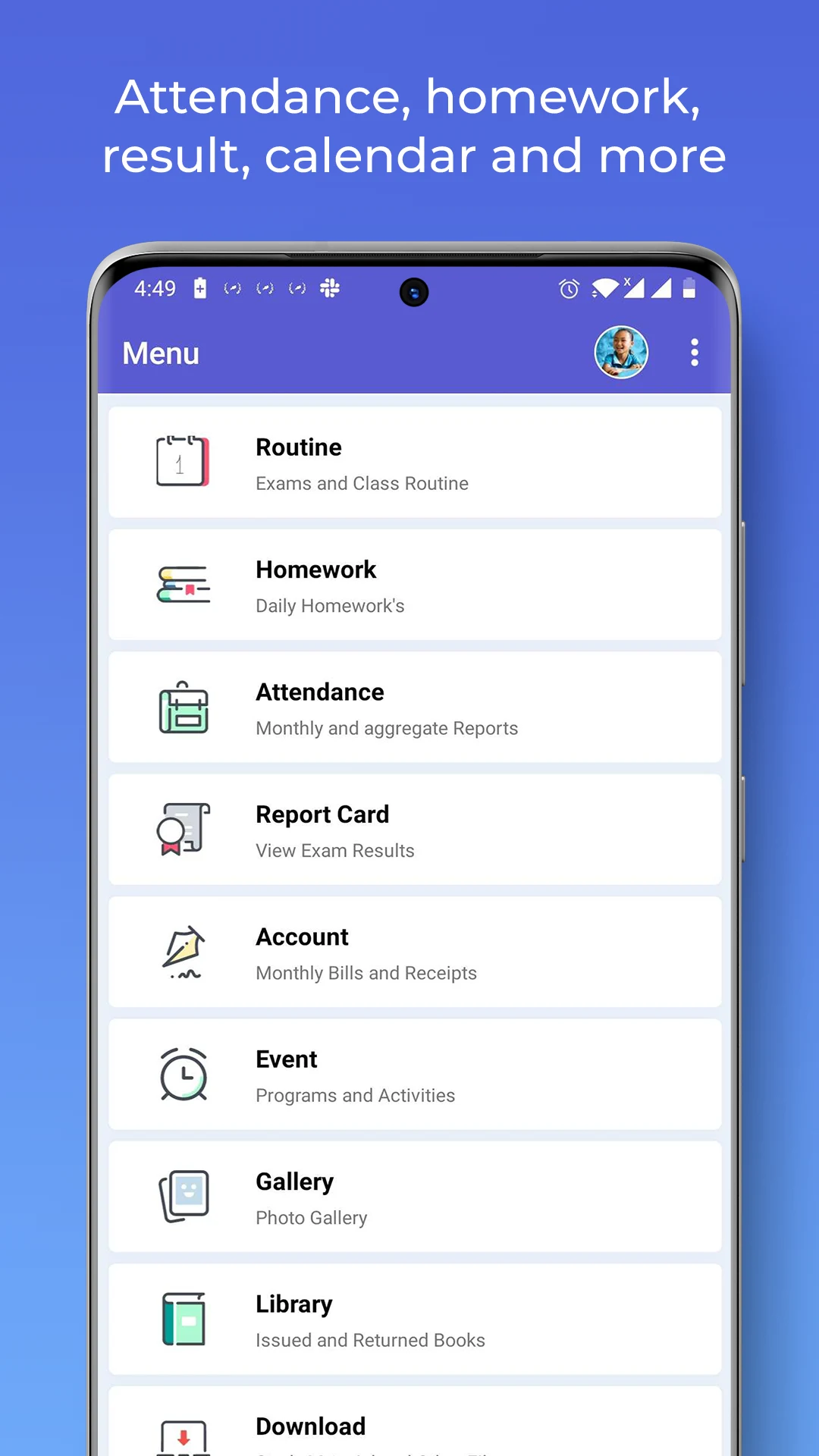 CHKB mySchoolBoard screenshot